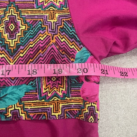 [L]VTG Wrangler Women Western Pink Floral Concho Tassel Cowgirl Button Shirt - Picture 3 of 6